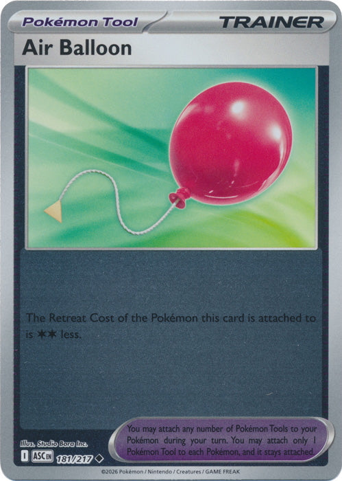 Ascended Heroes Air Balloon #181/217 Reverse Holo